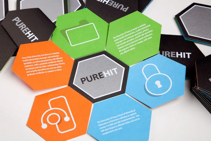 Hexagon Brochure Fold Card Printing