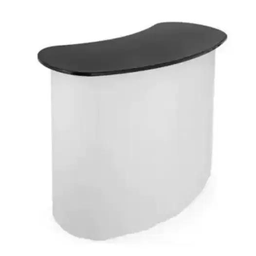 Portable pop-up promotion table with branded wrap for product sampling, event booth, and marketing activation