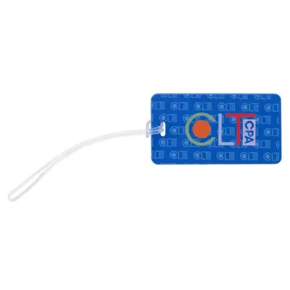 pvc plastic card luggage tag with a clear pvc strap 