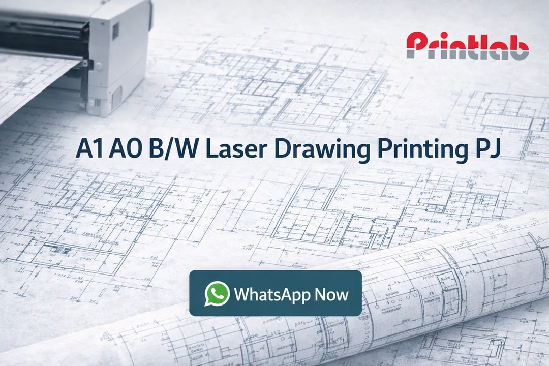 A1 A0 Black and White Laser Toner Drawing Printing PJ