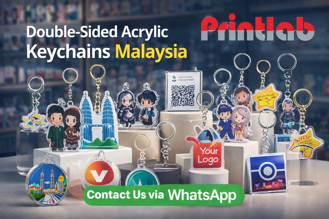 Acrylic Keychain Print Double Sided Malaysia