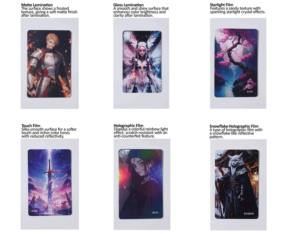 Creator merch anime cards printed digitally with clean cuts and premium feel