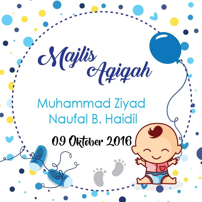 Promotional, Event Label Sticker, Sticker Harijadi, Sticker Akikah Printing