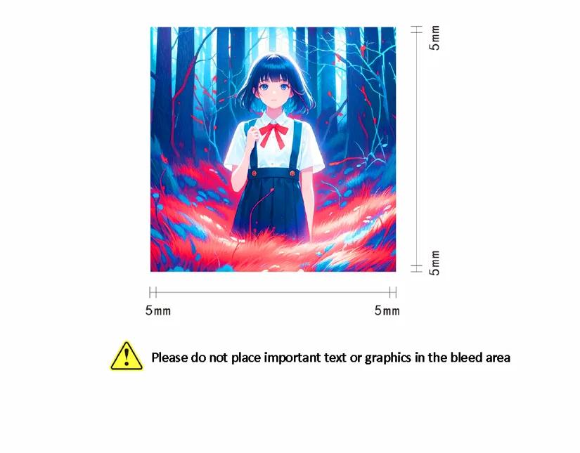 Bordered anime photo card sets with neat trimming and uniform layout