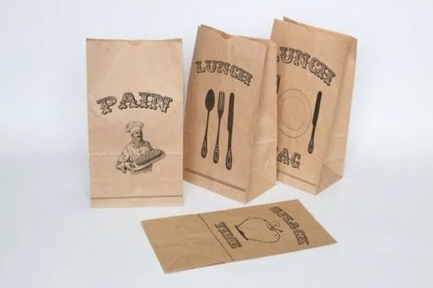 Print Kraft Paper Bag, Custom Design Brown Paper Bag