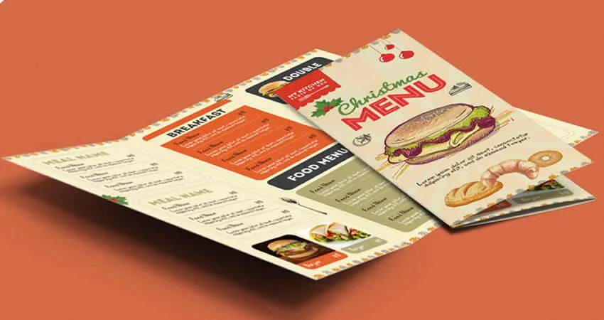 Food Menu Tri-Fold