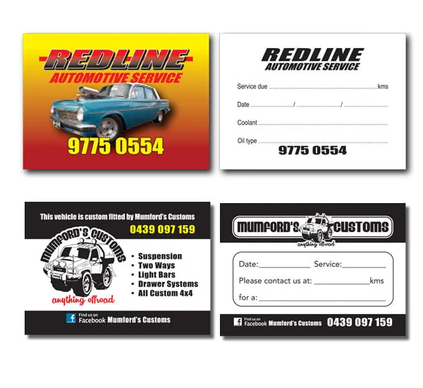 Print car service sticker