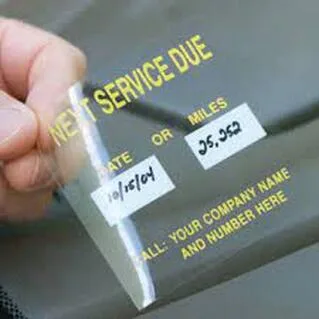 Print Car Service Sticker