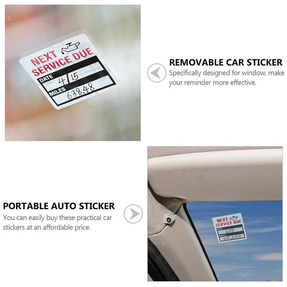 Print car engine oil Mileage Sticker 