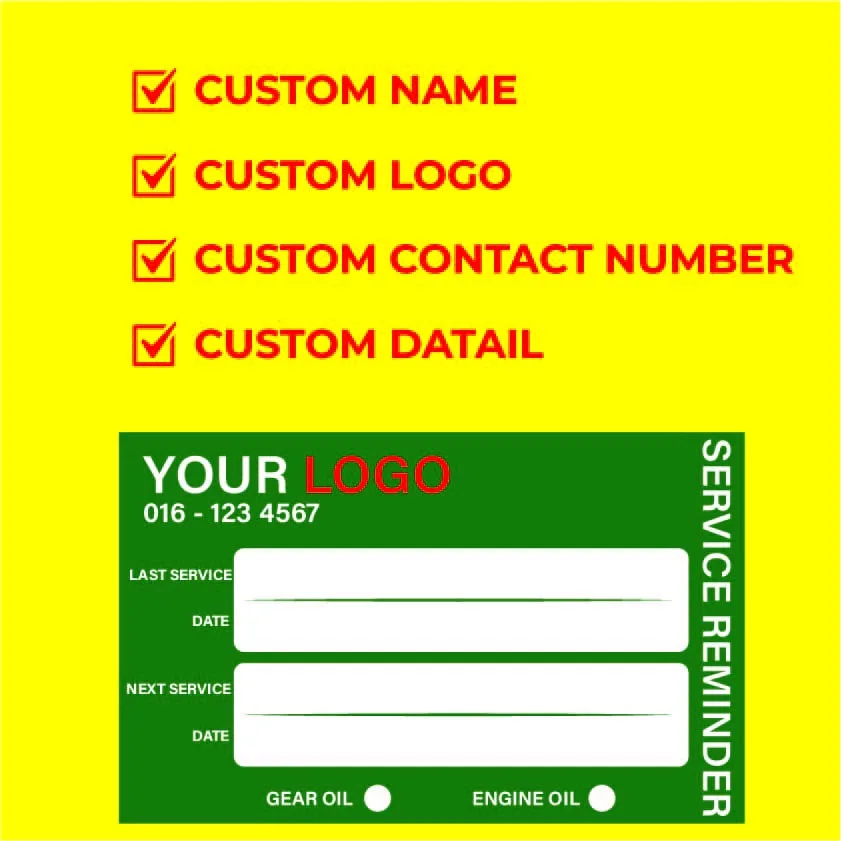 Print car Mileage Sticker 