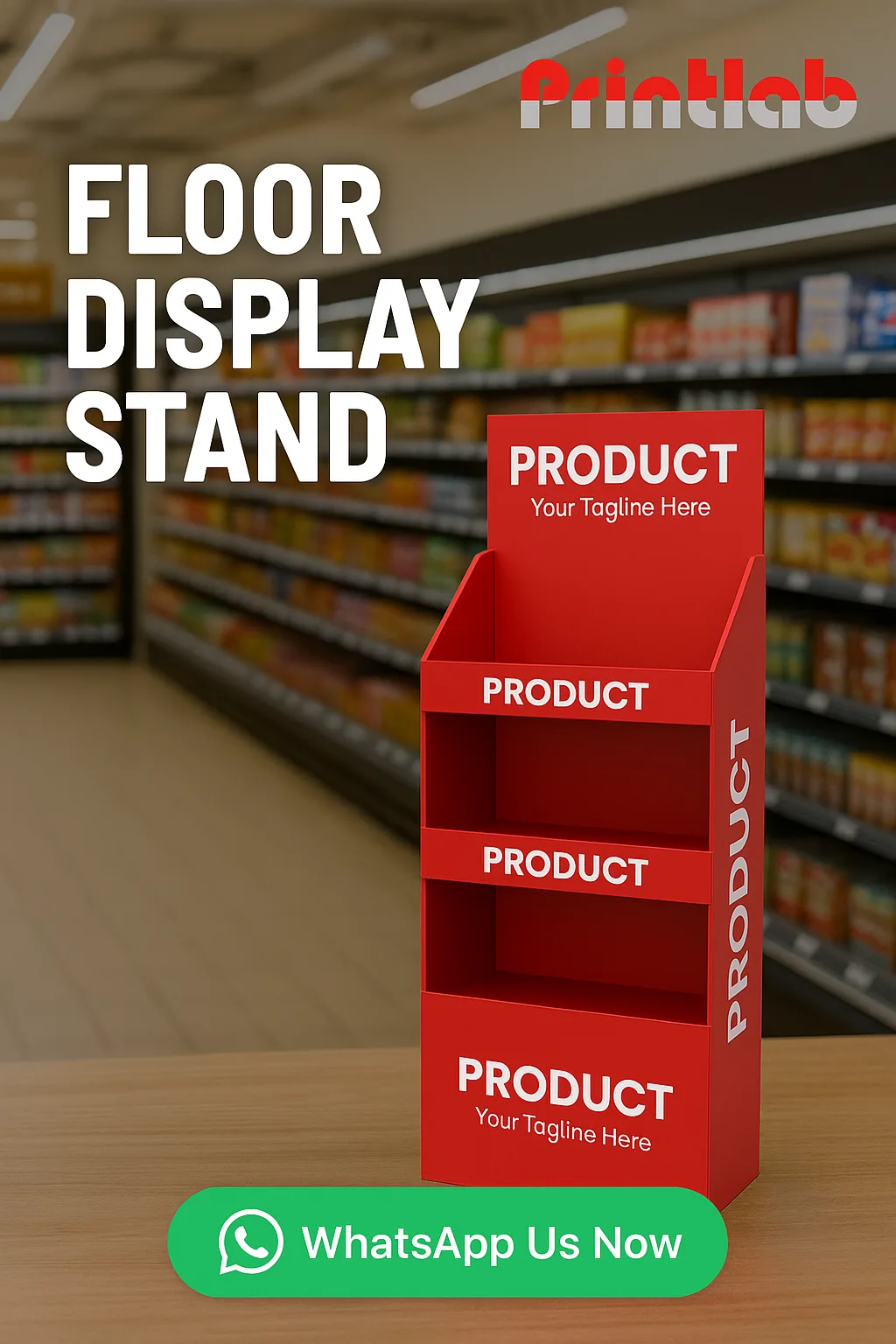 Cardboard Carton Floor Display Stands for Retail & Promotion in Malaysia