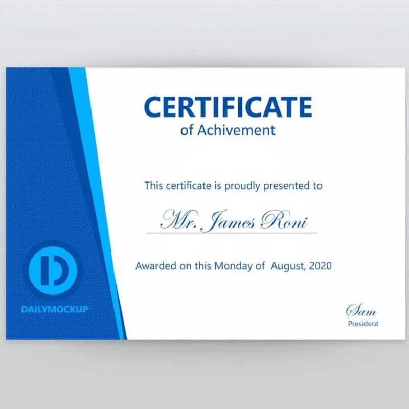 Certificate