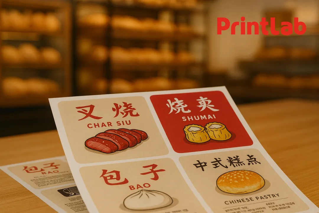 Chinese Food Label Printing KL (美食贴纸印刷吉隆坡)