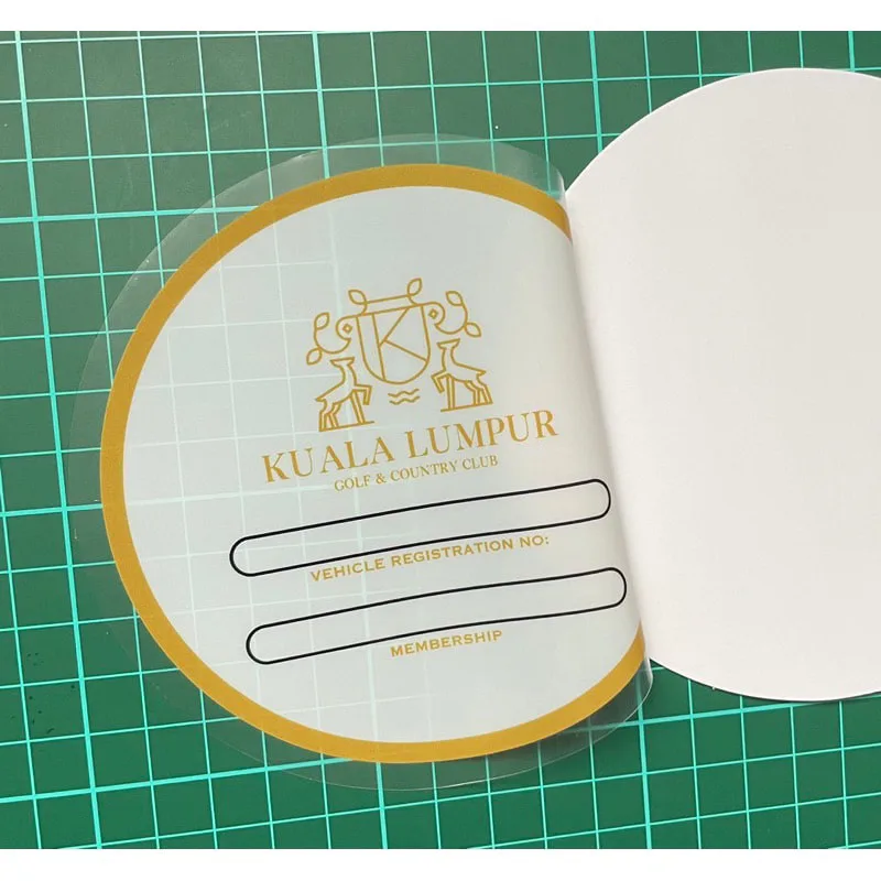 Golf Club Resort Members Car Sticker Printing