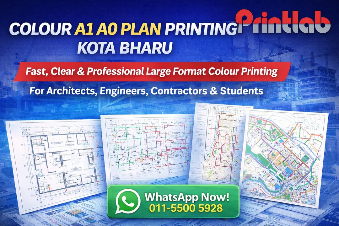 Colour A1 A0 Plan Printing Kota Bharu Printlab