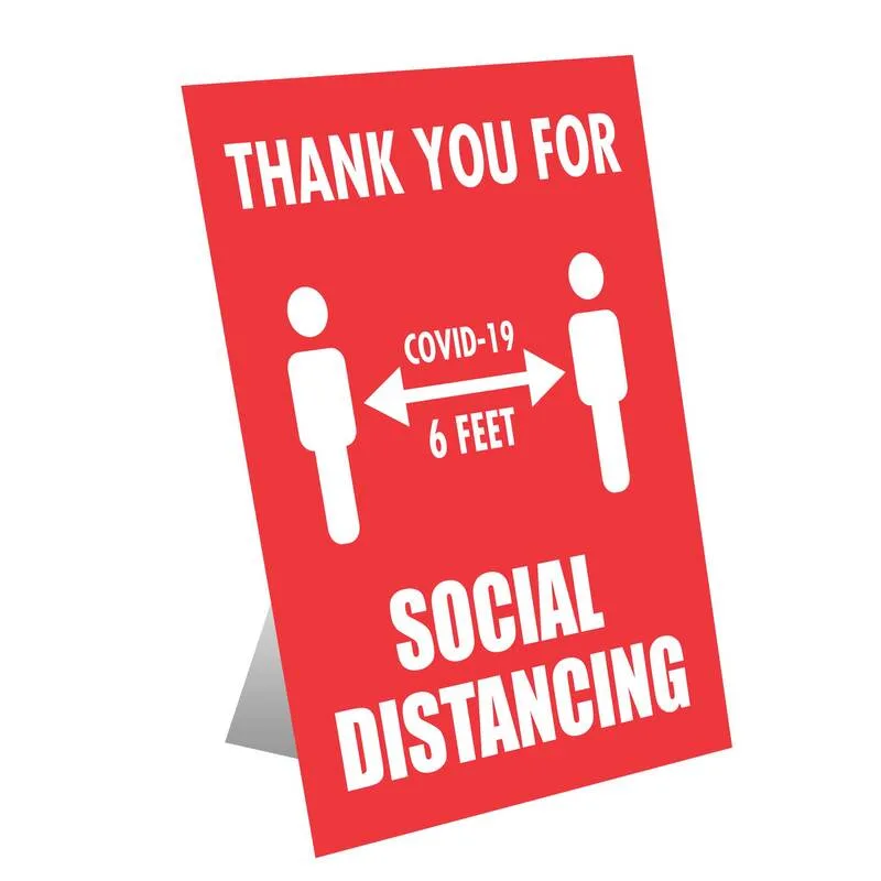 Covid Table Display Sign