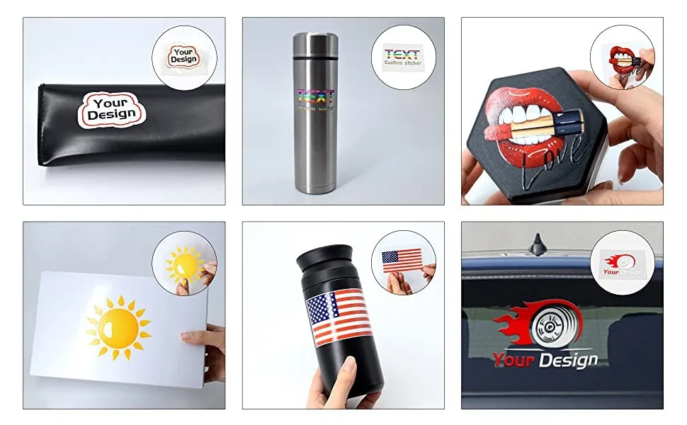 Print Logo Sticker for Corporate Gift Mug Pen Drive Flask Water Bottle Container Box  