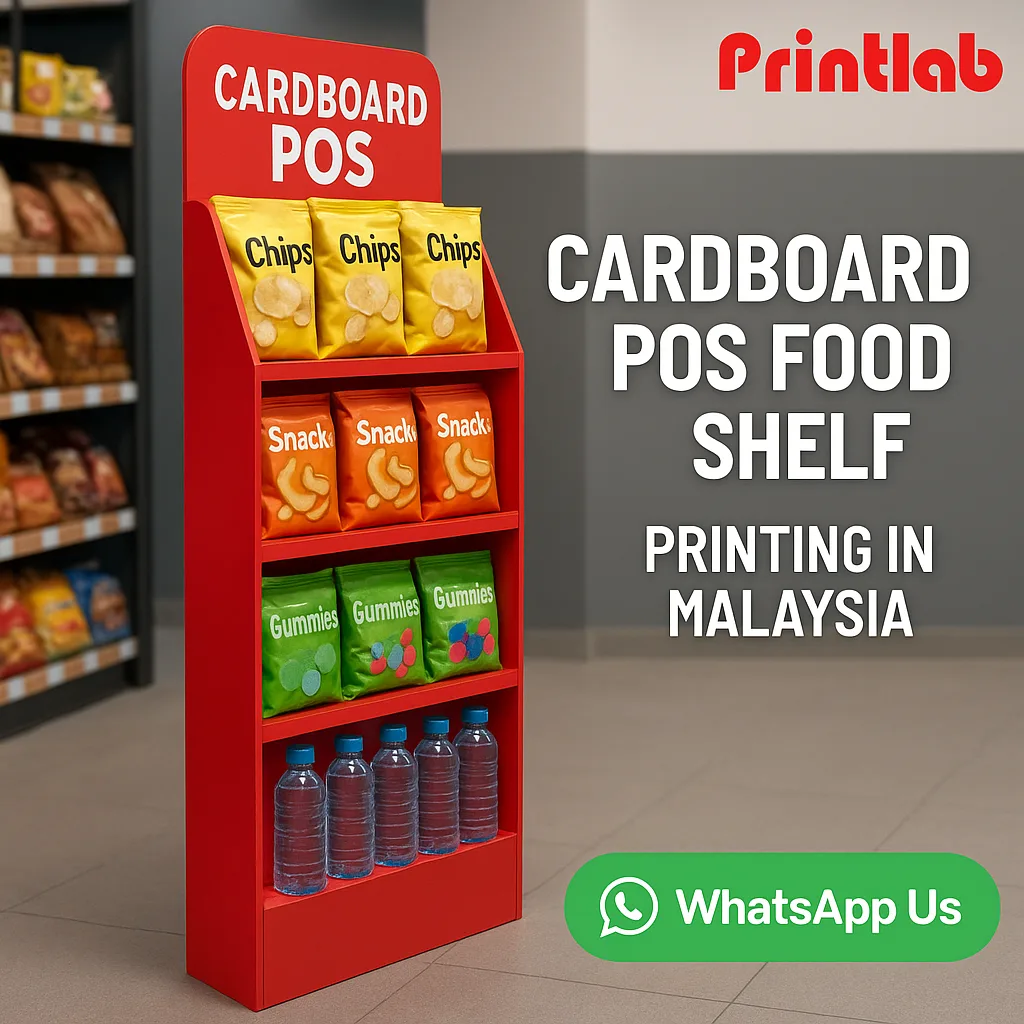 Custom Cardboard POS Food Shelf Printing in Malaysia