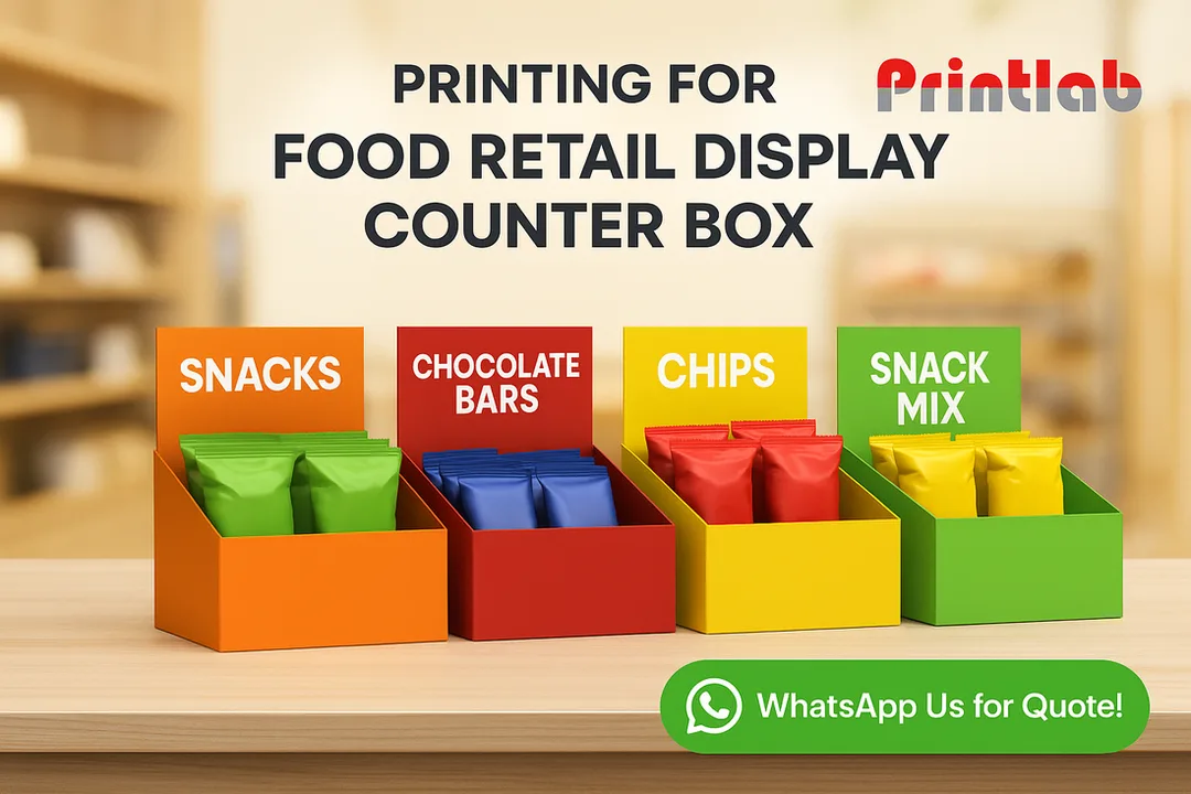Custom Food Retail Display Counter Box Printing in Malaysia