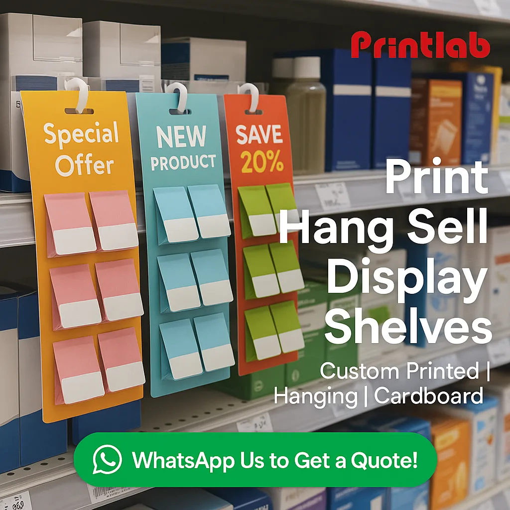 Custom Hang Sell Display Shelves Printing in Malaysia