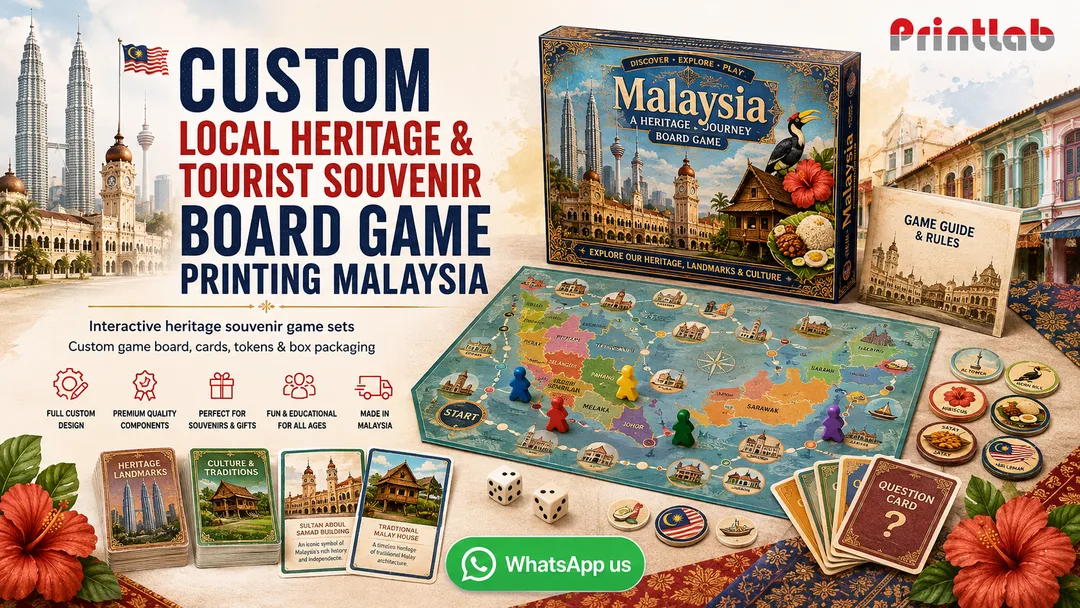 Custom Local Heritage and Tourist Souvenir Board Game Printing Malaysia by Printlab KL