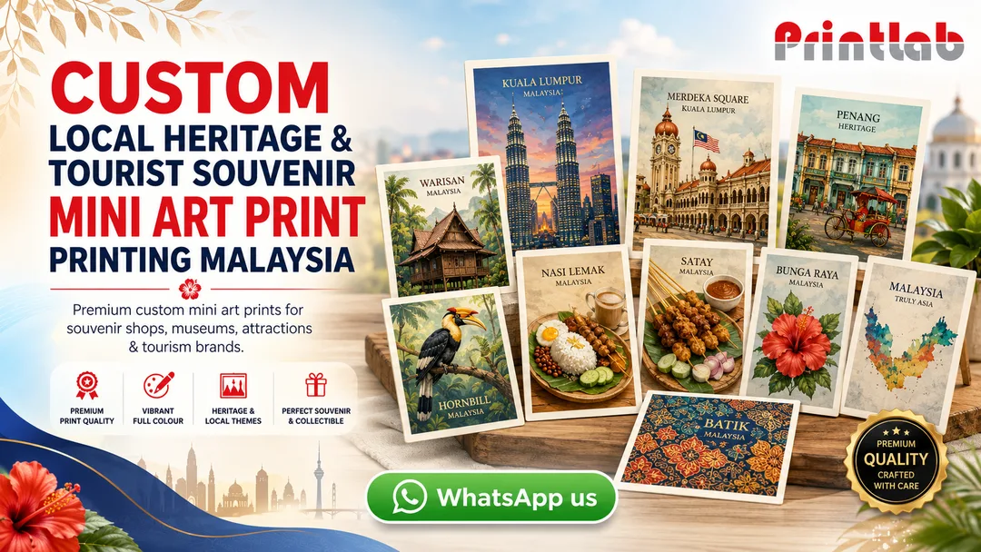 Custom Local Heritage and Tourist Souvenir Mini Art Print Printing Malaysia by Printlab KL