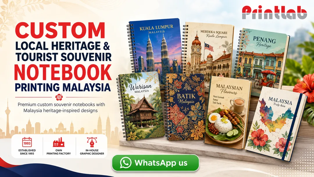 Custom Local Heritage and Tourist Souvenir Notebook Printing Malaysia by Printlab KL