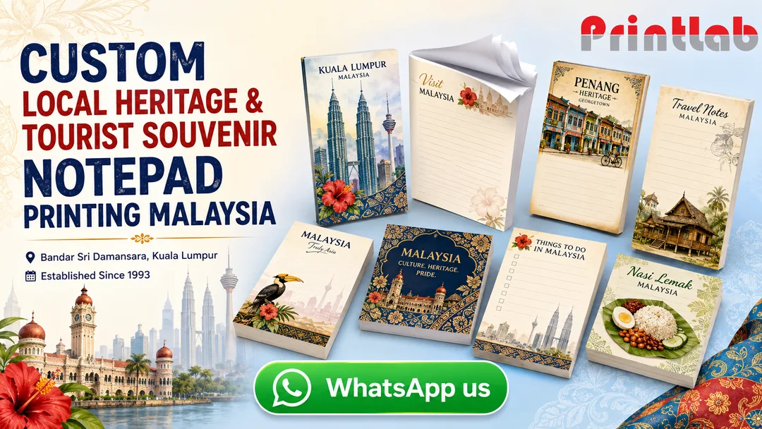 Custom Local Heritage and Tourist Souvenir Notepad Printing Malaysia by Printlab KL