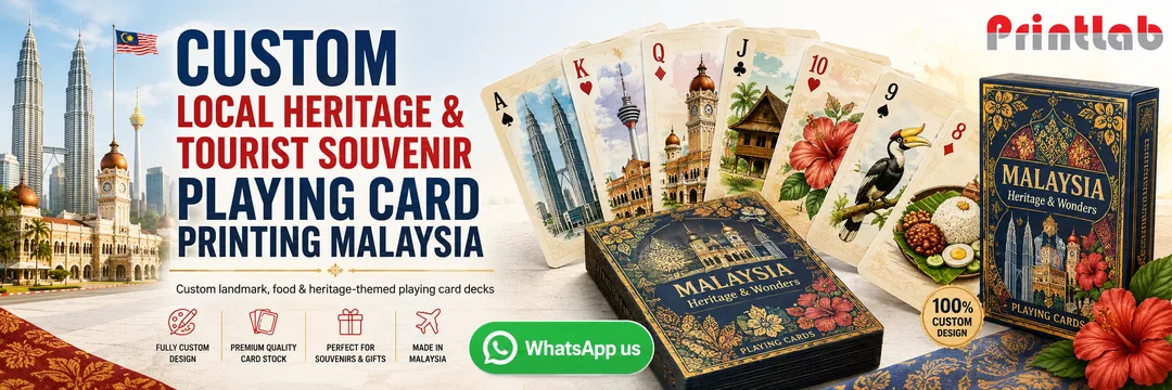 Custom Local Heritage and Tourist Souvenir Playing Card Printing Malaysia by Printlab KL