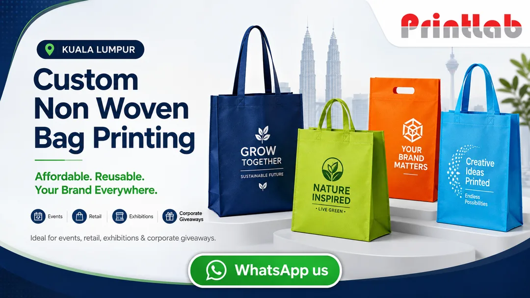 Custom printed non woven bags with company logo by Printlab Kuala Lumpur KL PJ