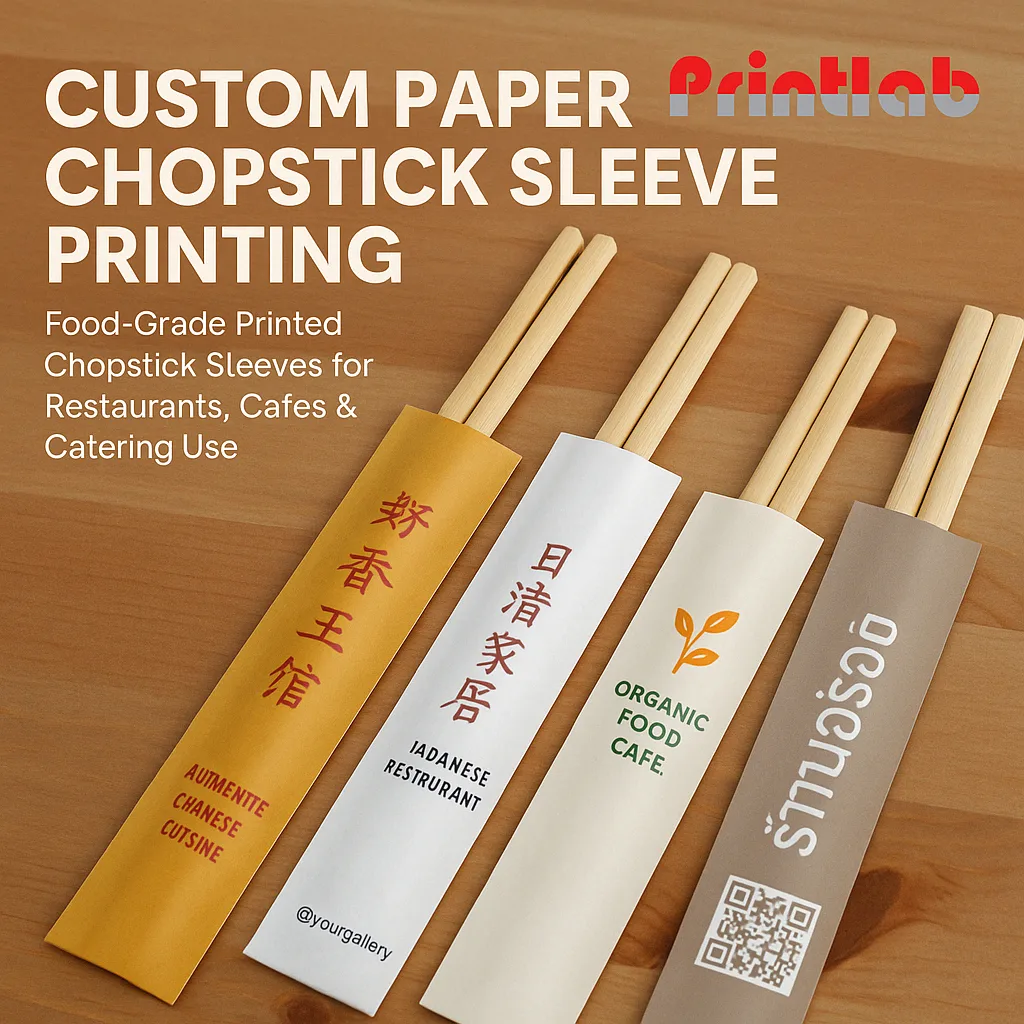 Custom Paper Chopstick Sleeve Printing