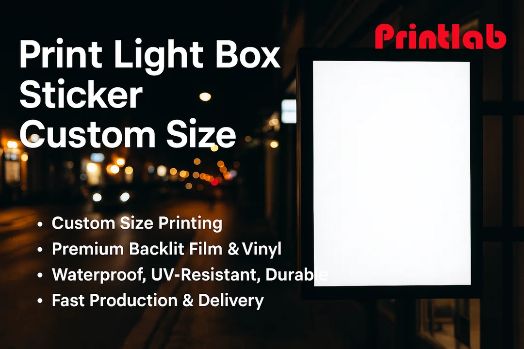 Custom Size Light Box Sticker Printing Malaysia