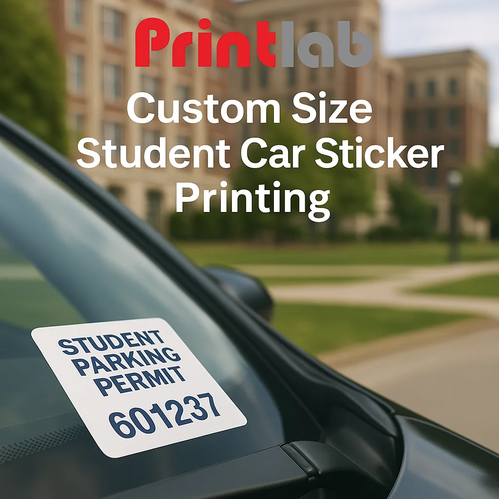 Custom Size Student Car Sticker Printing