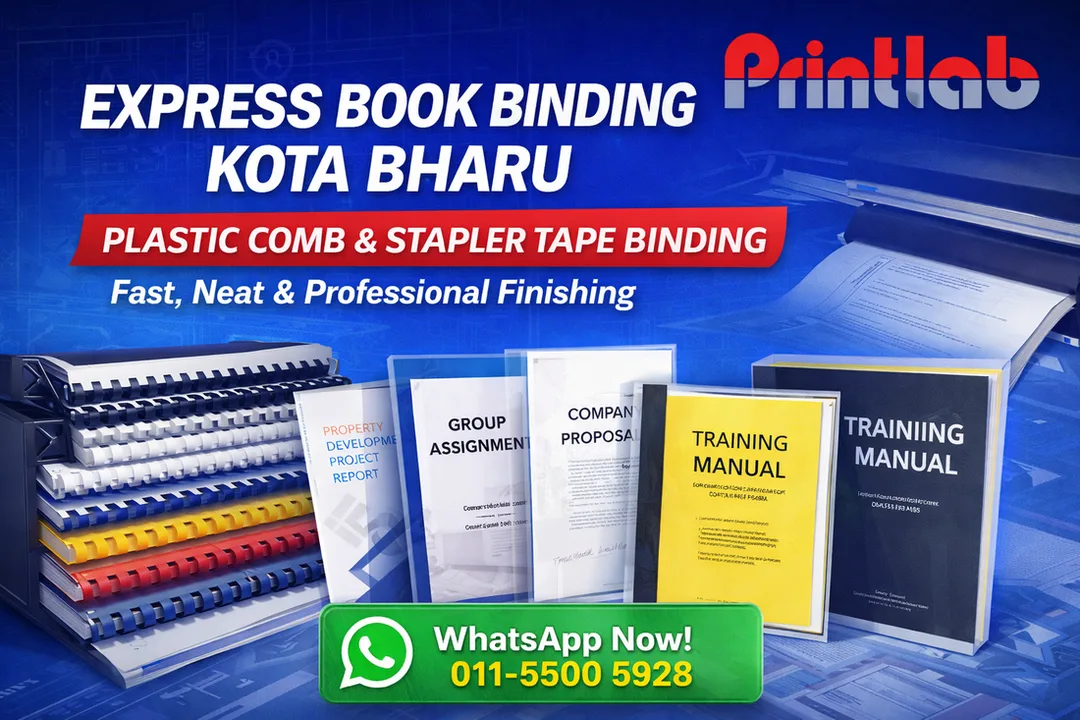 express book binding plastic comb and stapler tape kota bharu printlab