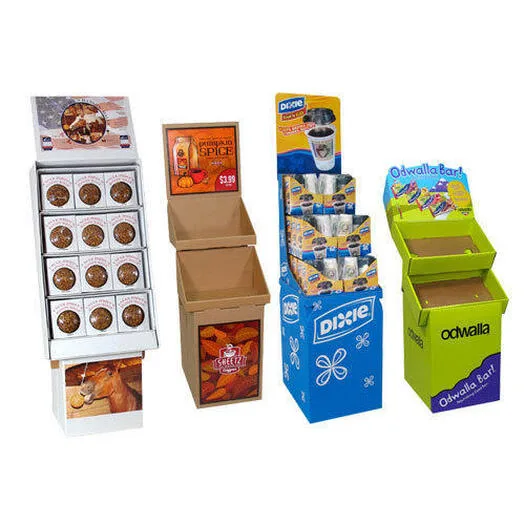 Cardboard Promotion Shelf, Floor Product Display Stand, Product Display Standee Rack, Point of Sales Display Rack, Pop Floor Display Stand, Point of Purchase Display,