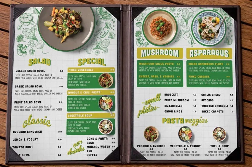 Food Menu Inner Page Replaceable