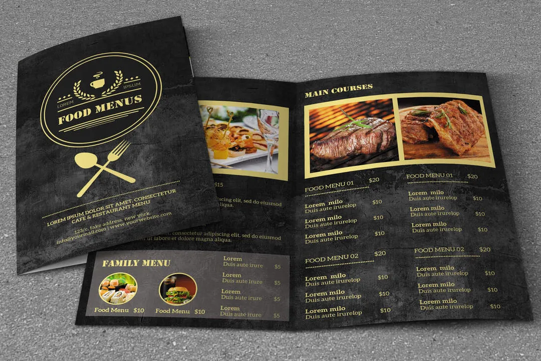 Food Menu Bi-Fold