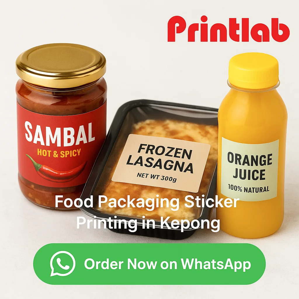 Food Packaging Sticker Printing in Kepong