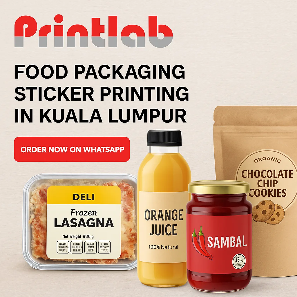 Food Packaging Sticker Printing in Kuala Lumpur