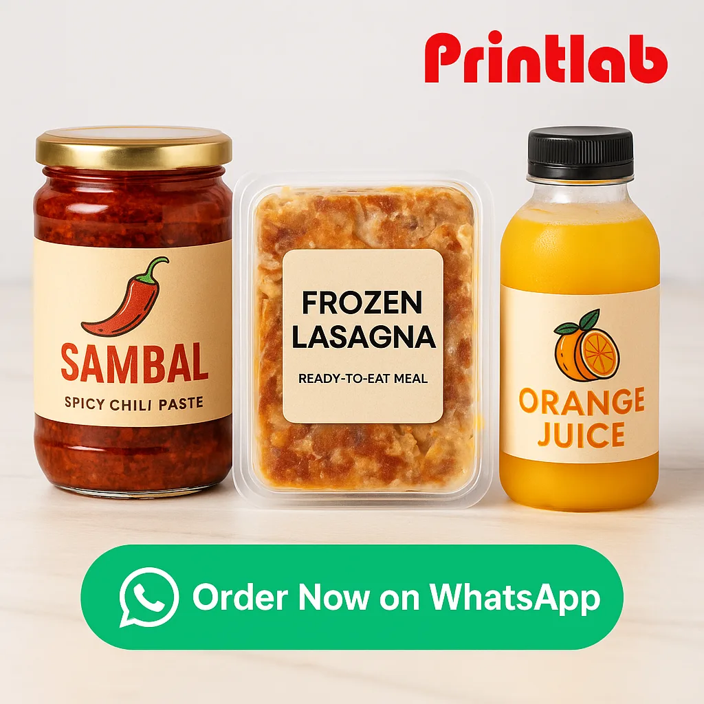 Food Packaging Sticker Printing in Petaling Jaya