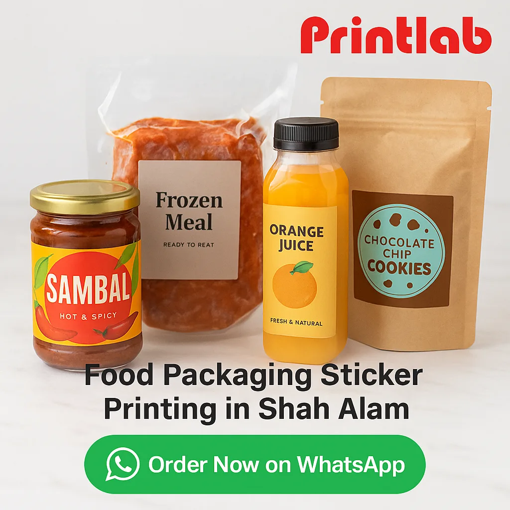 Food Packaging Sticker Printing in Shah Alam