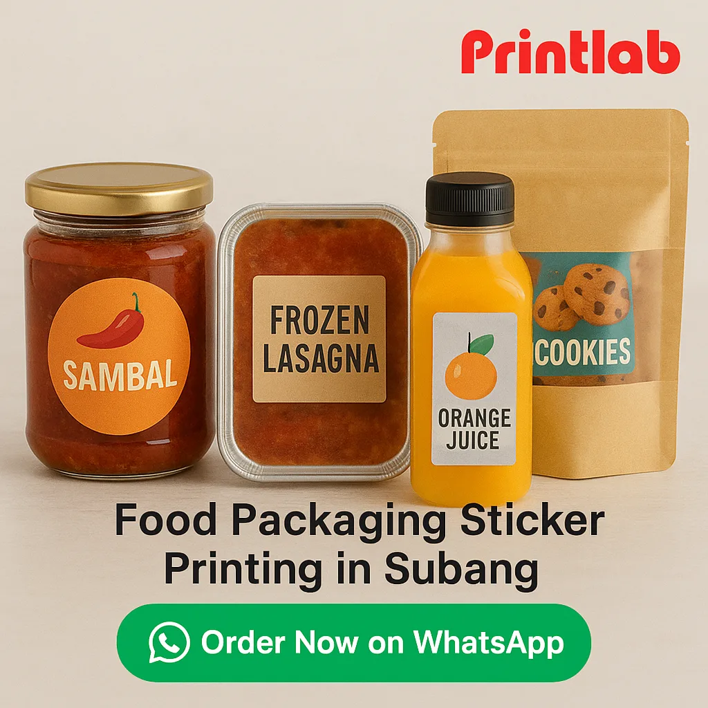 Food Packaging Sticker Printing in Subang