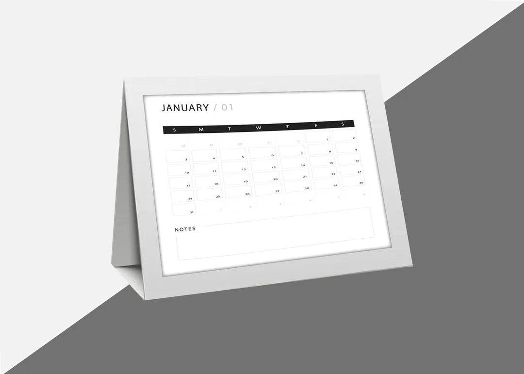 Framed Desk Calendar