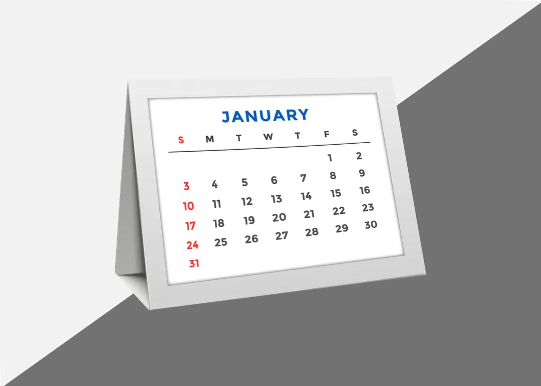 Framed Desk Calendar