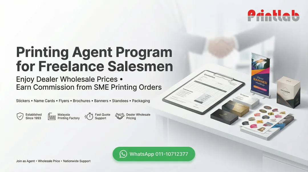 Freelance Salesman Printing Agent Dealer Price Printlab