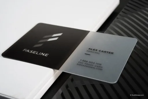 Print Frosted Clear Business Card