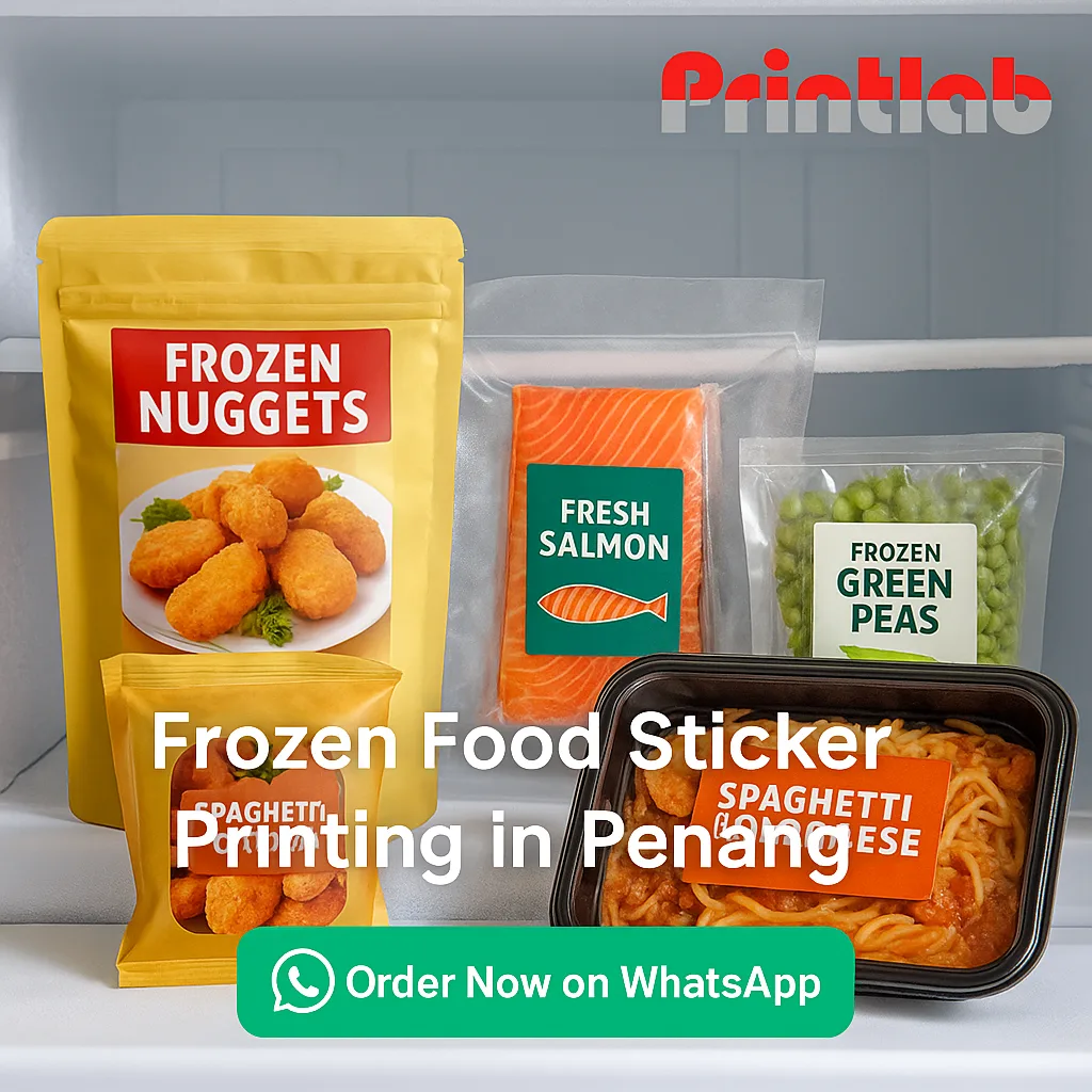 Frozen Food Sticker Printing in Penang