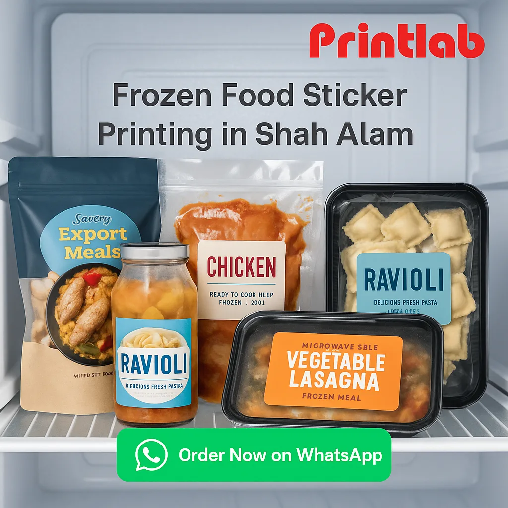Frozen Food Sticker Printing in Shah Alam