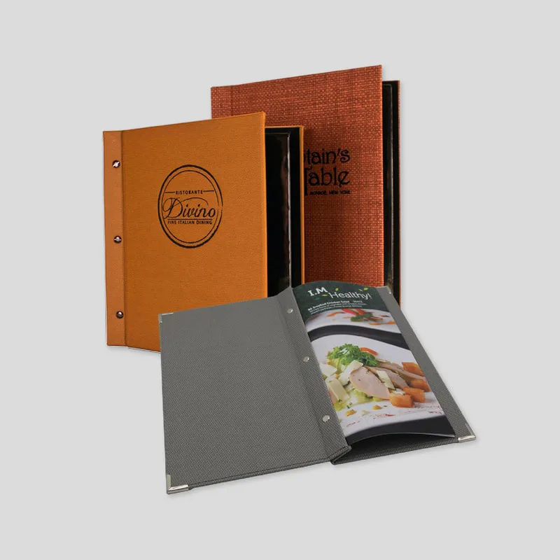 Hardcover Book Menu