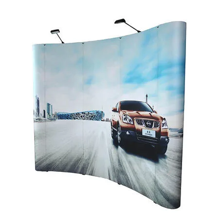 Reusable pop-up display stand with vibrant custom printing for exhibition, retail promotion, and product launch